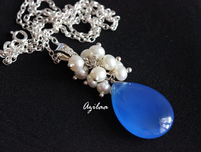 Blue Chalcedony Feather Necklace | Shropshire Jewellery Designs –  www.shropshirejewellerydesigns.co.uk