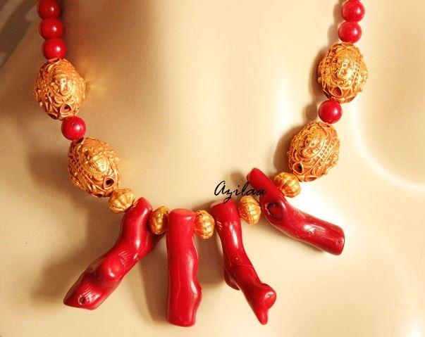 Vintage Natural Red Coral Branch Necklace - Etsy India