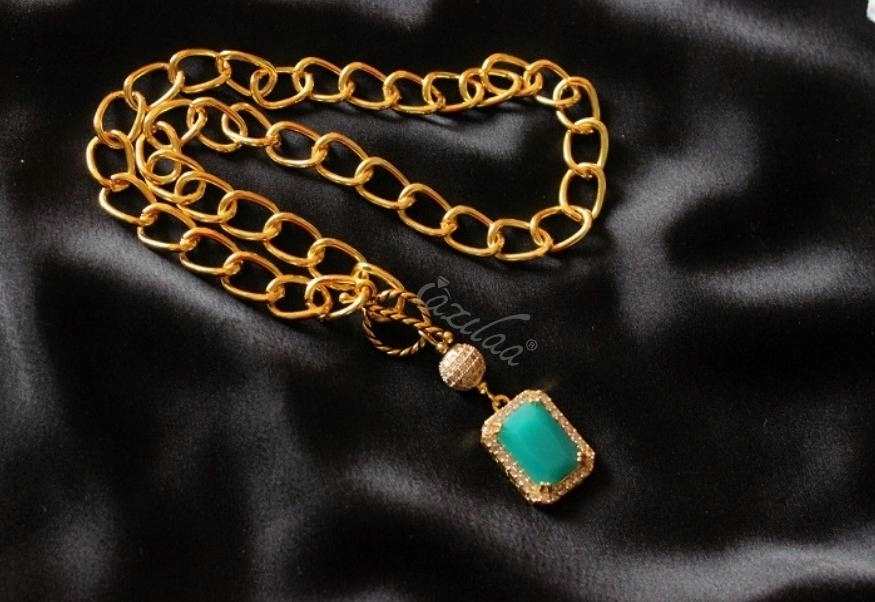 Buy Gold Plated Plain Ella Chunky Link Chain Necklace by Kharakapas Online  at Aza Fashions.