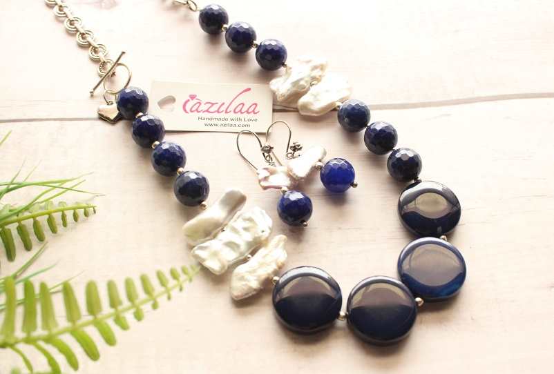 Silk Necklace - Navy Blue | Wrap Up In Style